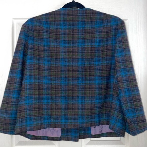 Pendleton Vintage Women's Plaid Wool Blazer - Picture 3 of 6